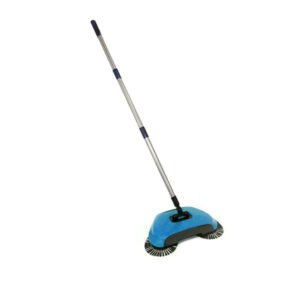 Stainless Steel Push Broom and Scraper Tool for Home Cleaning
