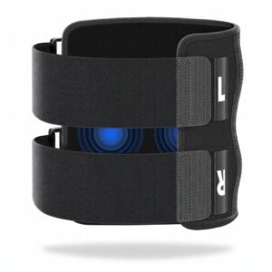 Knee Support Brace with Adjustable Buckle Straps and Dual Pads