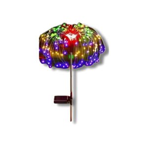 Firework Style Solar Garden Lights with Bendable Wire LED Strands