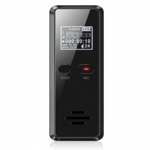 Digital Voice Recorder with Auto Save and Playback Speaker