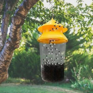 Reusable Hanging Fly Trap for Outdoor Use