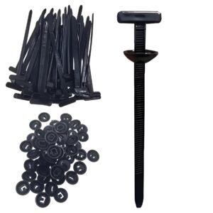 Nylon Zip Tie Set, 50 Pack for Bundling and Organizing Cords