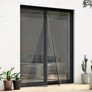 Magnetic Door Net with Mesh and Adhesive Mounting