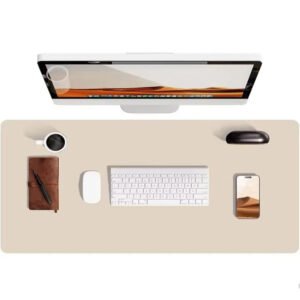 PU Leather Desk Mat With Textured Backing Surface for Workspace