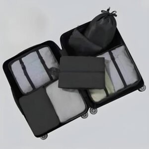 Travel Packing Cube Set, 7 Pieces with Mesh Panels and Bags
