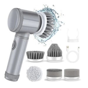 Cordless Electric Spin Scrubber with Interchangeable Brush Heads
