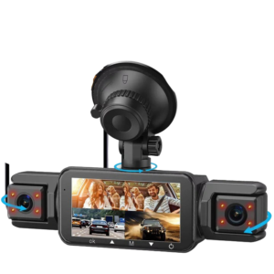 Front and Rear Dash Cam with Four Cameras and WiFi Connectivity