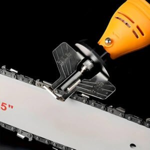 Portable Chainsaw Sharpener for On-Site Use with Angle Guide Design