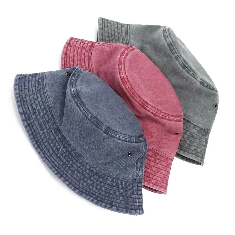 Foldable denim hat for travel