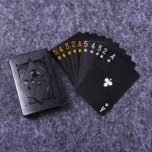 Black and Gold Playing Card Deck for Casual and Regular Play