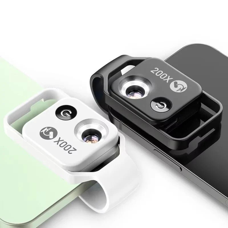 Compact portable microscope lens