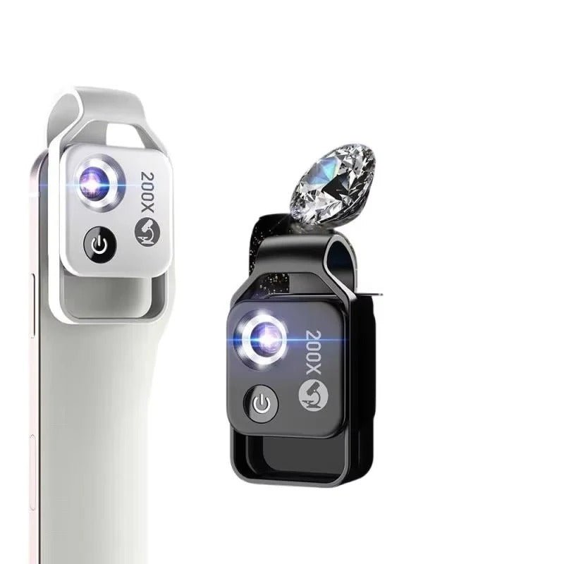 Clip-on microscope lens for mobile