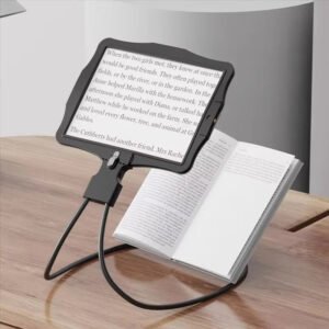 Adjustable Hands Free Magnifying Glass with LED Lighting and 5X Zoom