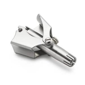 Manual Nose and Ear Hair Trimmer with Stainless Washable Head