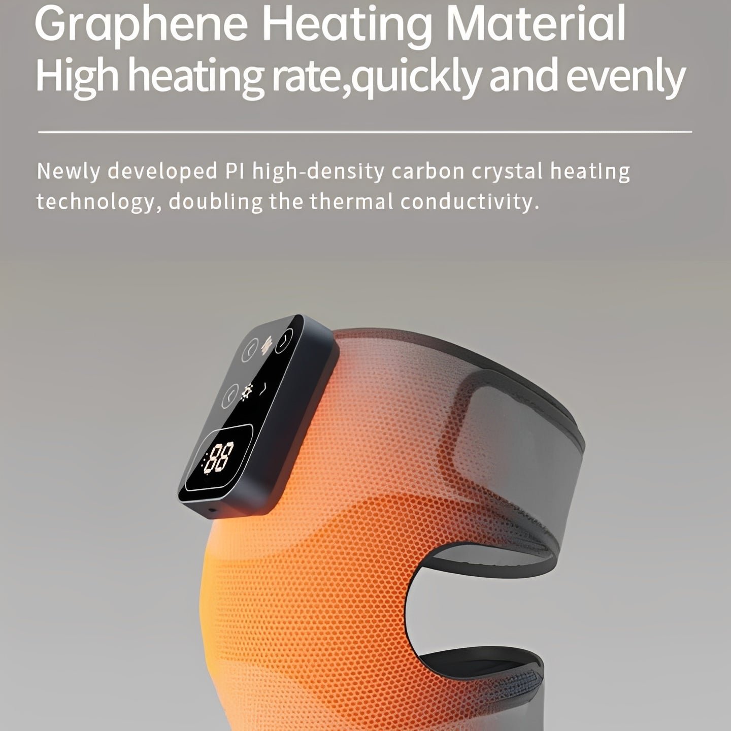 Person wearing heated knee brace