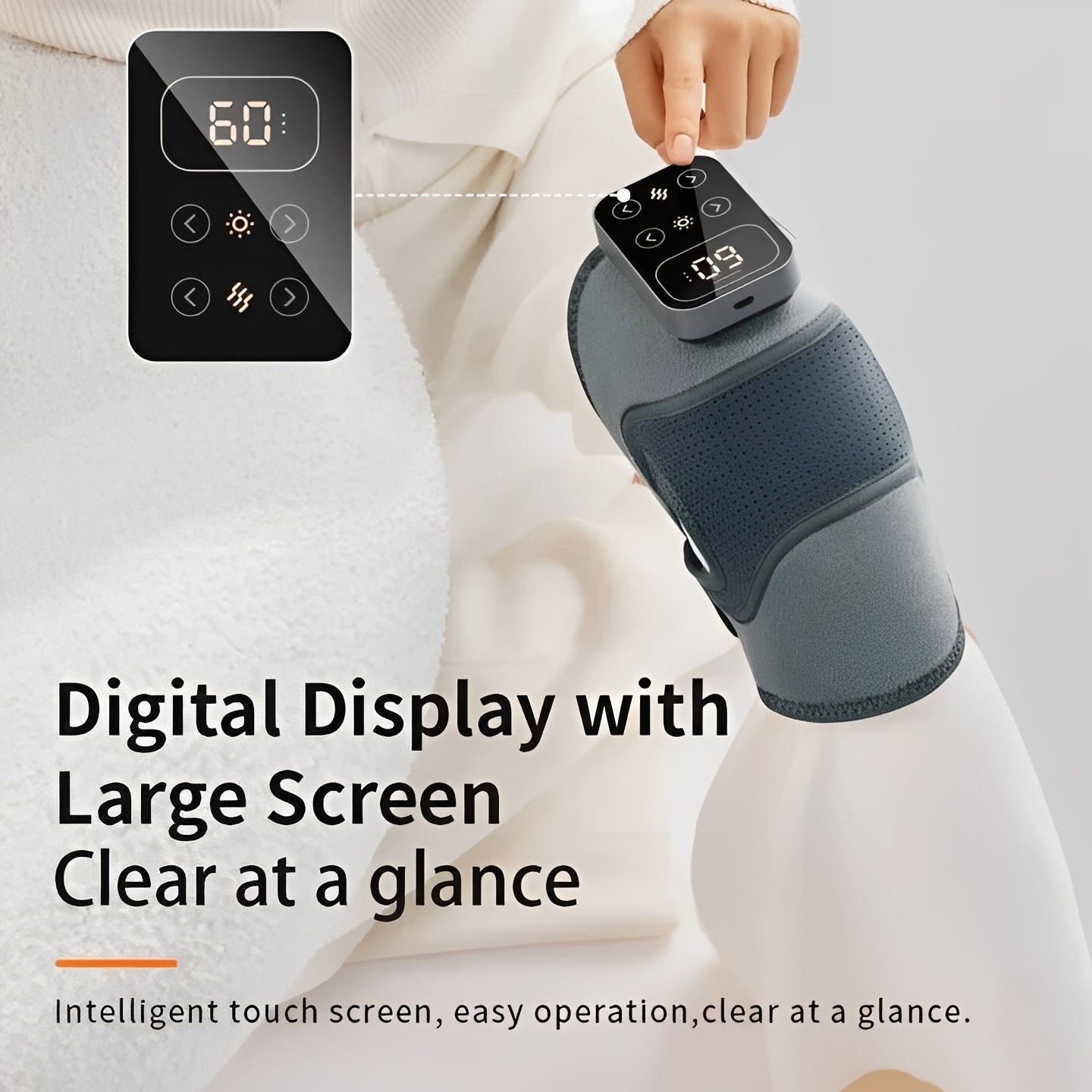 Knee brace with digital display controls