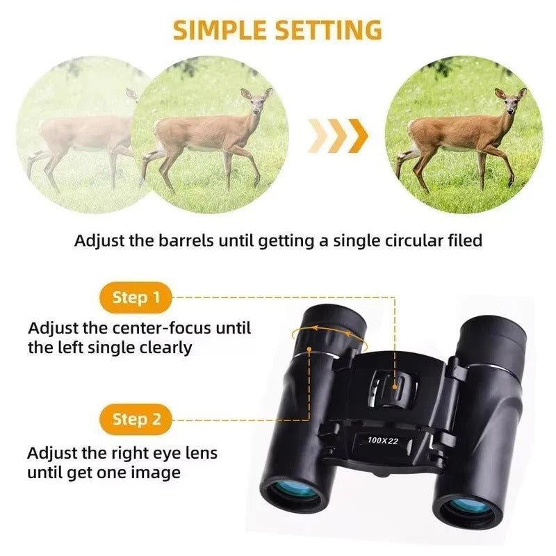 Foldable binoculars for travel
