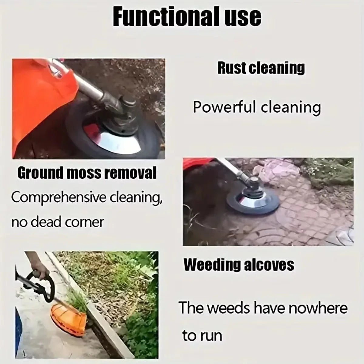 Steel wire brush cutter head