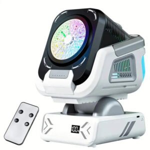 Bubble Blower with LED Lights and Rotating Base