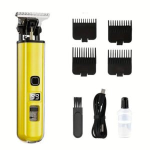 Rechargeable Hair Trimmer with Detachable Blade and LED Indicator