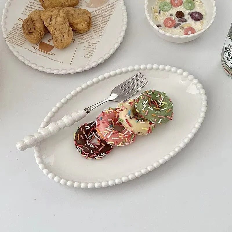 Ceramic Pearl Bordered Plate