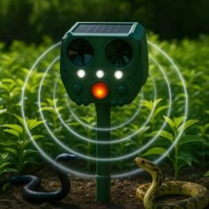 Solar Ultrasonic Snake Deterrent with Motion Sensor