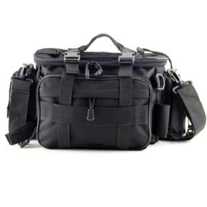 Fishing Gear Storage Bag with Multiple Compartments and Shoulder Strap