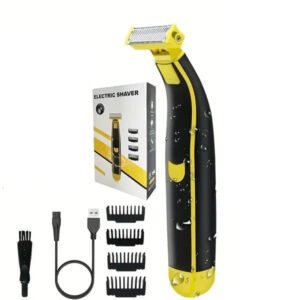 Rechargeable Electric Shaver and Trimmer for Men, Wet and Dry Use