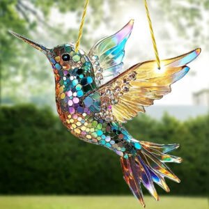Rainbow Prism Glass Suncatcher for Windows, Decorative Bird and Owl Designs
