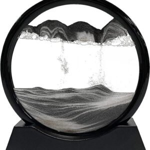 Dynamic Sandscape Art with Flowing Sand Motion