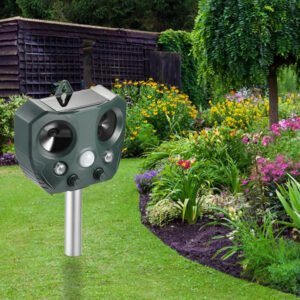 Ultrasonic Solar Powered Animal Repeller for Outdoor Use