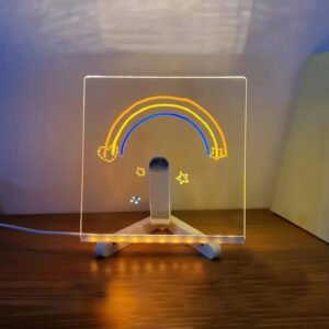 LED Illuminated Writing Board for Messages and Notes