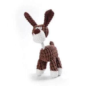 Reinforced Squeaky Plush Dog Toy with Durable Stitching