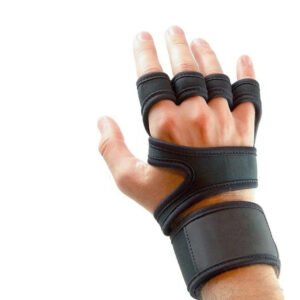 Open Back Fingerless Gloves with Flexible Fit