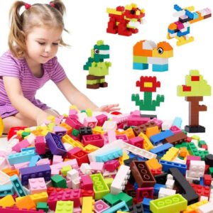 Building Blocks Set STEM Construction Toy with Storage Box for Kids, 1000 Pieces