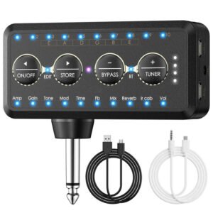 Mini Headphone Guitar Amplifier with 10 Preamps and USB Recording