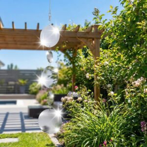 Reflective Bird Deterrent Spinner with Hanging Tape for Outdoor Use