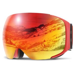 Ski Goggles with Magnetic Interchangeable Lens, Anti-Fog and UV400 Snow Goggles