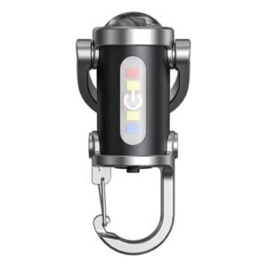 Rechargeable Keychain Flashlight with 6 Light Modes and COB Work Light