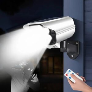 Solar Outdoor Floodlight with 77 LED Motion Sensor and 3 Lighting Modes