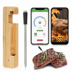 Bluetooth 5.2 Wireless Meat Thermometer with App Control for BBQ and Grill