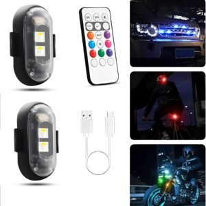Rechargeable RGB LED Strobe Light with Remote Control