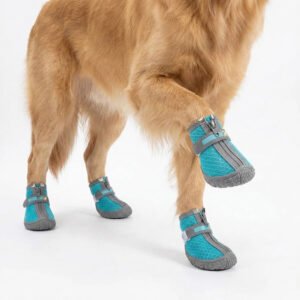 Waterproof Breathable Dog Paw Boots with Non Slip Sole for Outdoor Use, 4 Pack