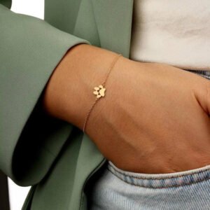 Custom Pet Paw Print Bracelet with Personalized Symbol of Love