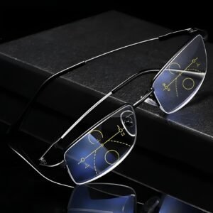 Multifocal Progressive Reading Glasses with UV400 Photochromic Lenses