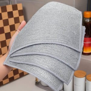 Stainless Steel Reusable Cleaning Cloths for Scratch-Free Surface Scrubbing