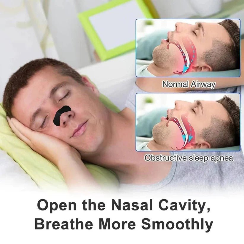 Box of 30 nasal strips demonstrating compact travel sizing