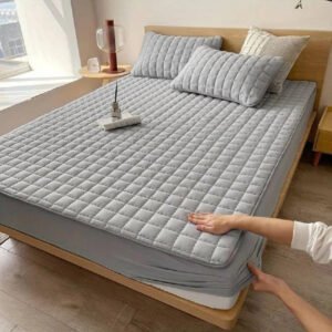 Deep Pocket Mattress Protector Support with Waterproof Quilted Layer