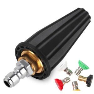 360 Degree Turbo Nozzle for Pressure Washer with Brass Body Tips