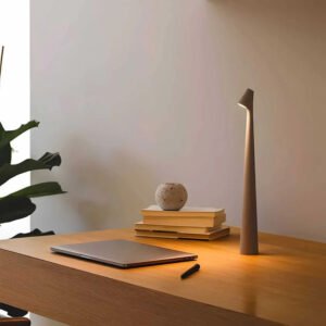 Dimmable USB Charged Aluminum Desk Lamp with Portable Rechargeable Base